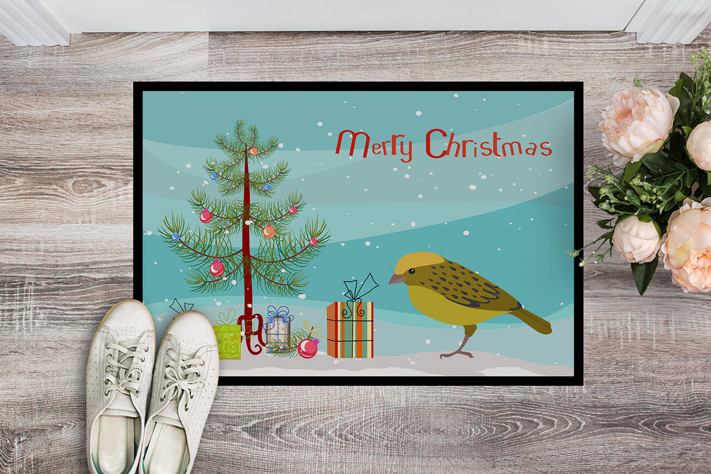 Lizard Canary Merry Christmas Doormat Indoor Outdoor 24H X 36W Front Door Mat Rugs for Entryway, Non Slip Washable Low Pile,