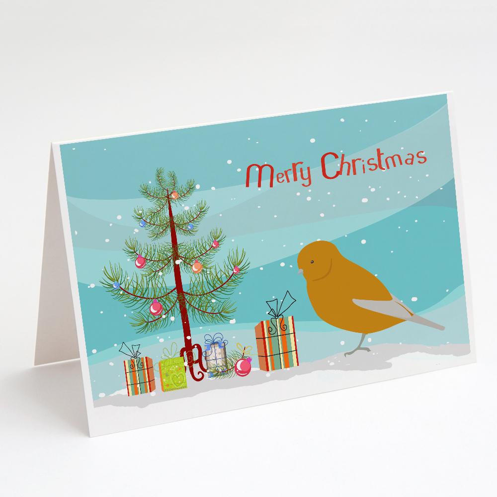 Norwich Canary Merry Christmas Greeting Cards Pack of 8 Blank Cards with Envelopes Whimsical A7 Size 5x7