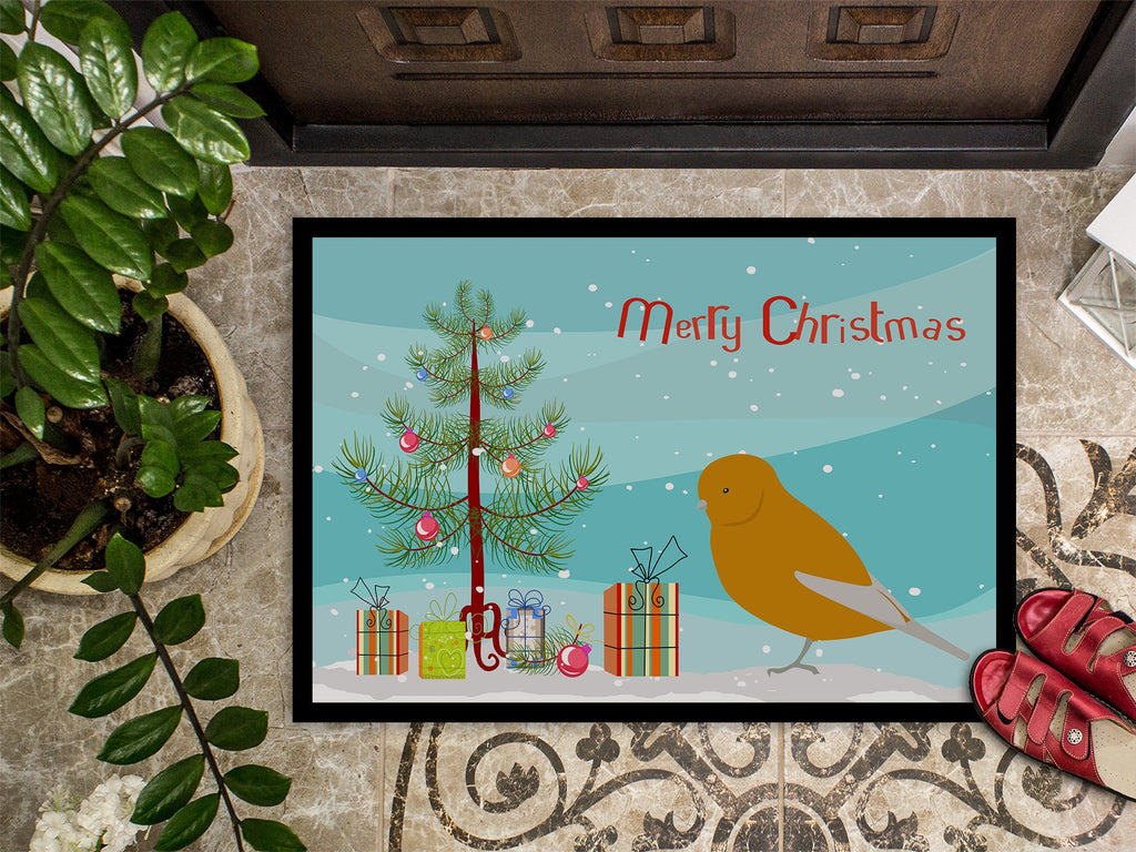 Norwich Canary Merry Christmas Doormat Indoor Outdoor 24H X 36W Front Door Mat Rugs for Entryway, Non Slip Washable Low Pile,