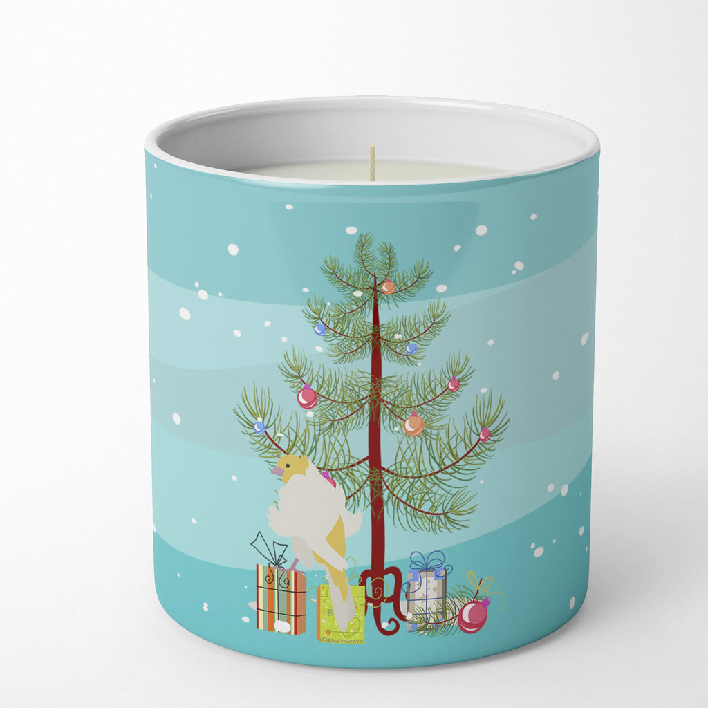 Parisian Trumpeter Canary Merry Christmas Decorative Soy Candle Nature Soy Wax Essential Oil Home Decor Ideal for Bedroom Kitchen Bath Office Gift, 10 oz