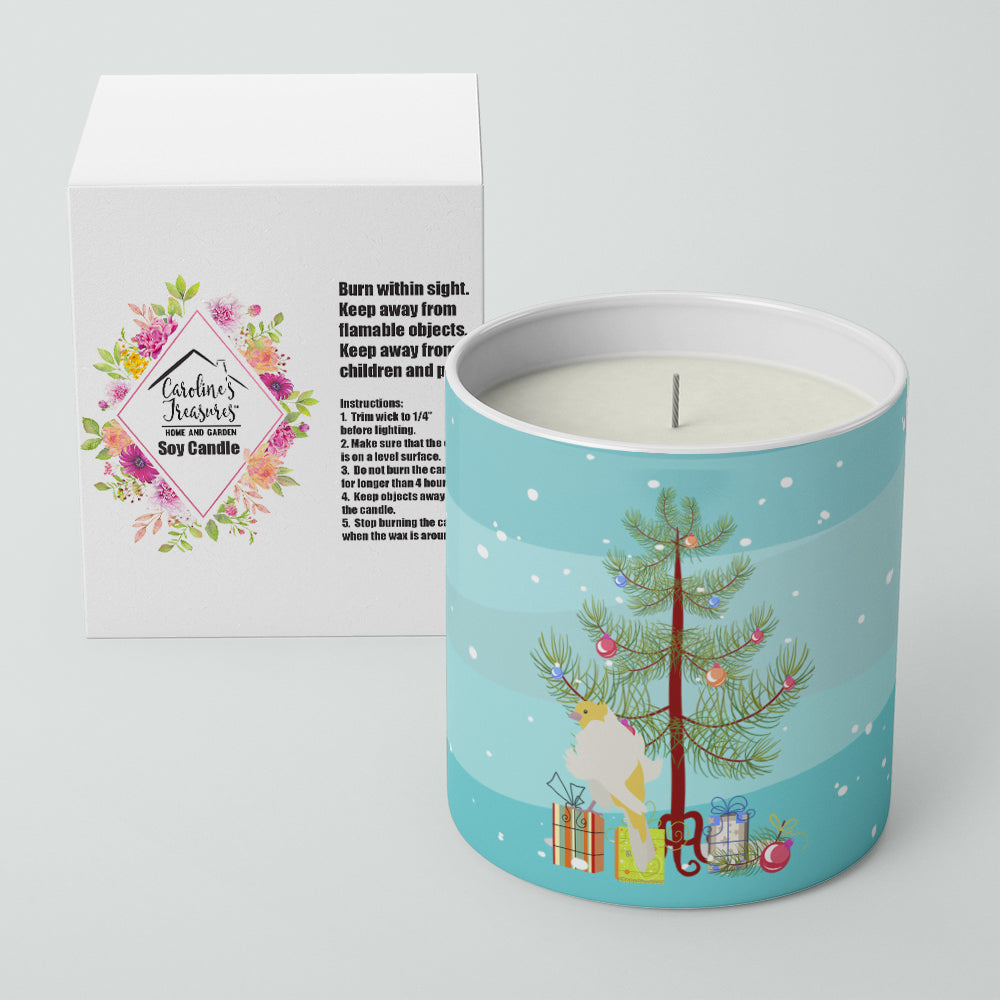 Parisian Trumpeter Canary Merry Christmas Decorative Soy Candle Nature Soy Wax Essential Oil Home Decor Ideal for Bedroom Kitchen Bath Office Gift, 10 oz
