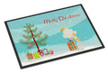 Parisian Trumpeter Canary Merry Christmas Doormat Indoor Outdoor 24H X 36W Front Door Mat Rugs for Entryway, Non Slip Washable Low Pile,
