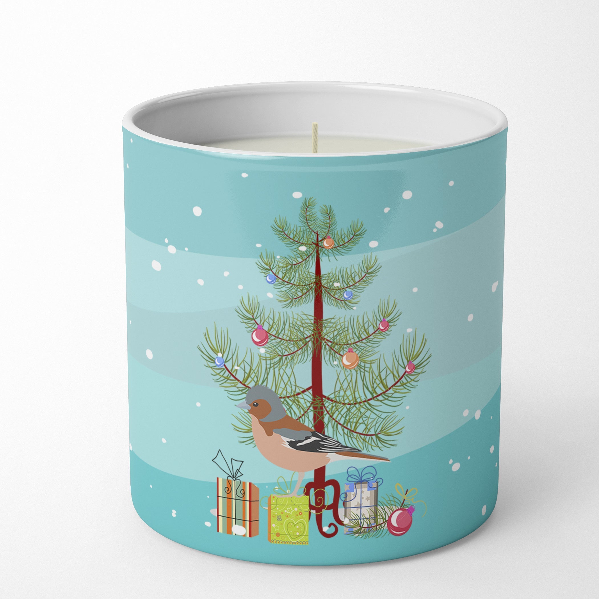 Finch Merry Christmas Decorative Soy Candle Nature Soy Wax Essential Oil Home Decor Ideal for Bedroom Kitchen Bath Office Gift, 10 oz
