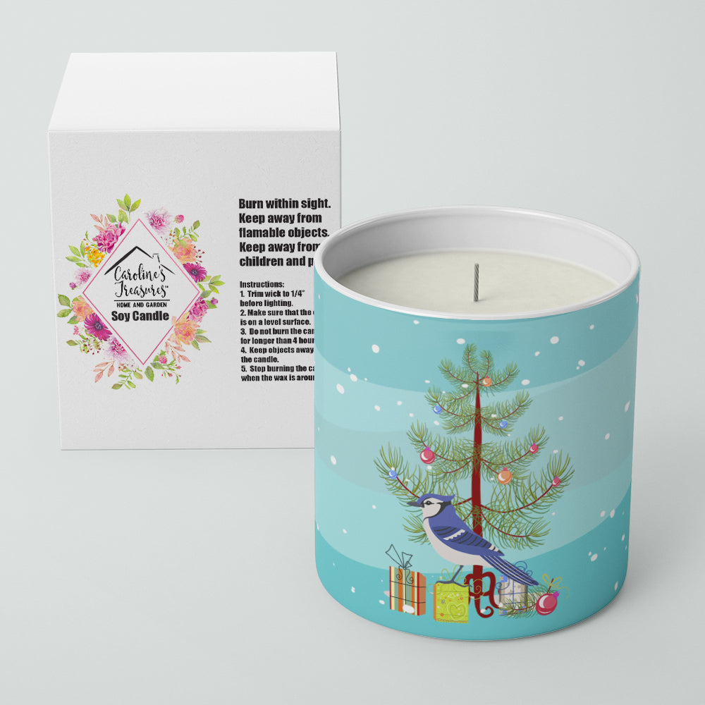 Jay Bird Merry Christmas Decorative Soy Candle Nature Soy Wax Essential Oil Home Decor Ideal for Bedroom Kitchen Bath Office Gift, 10 oz