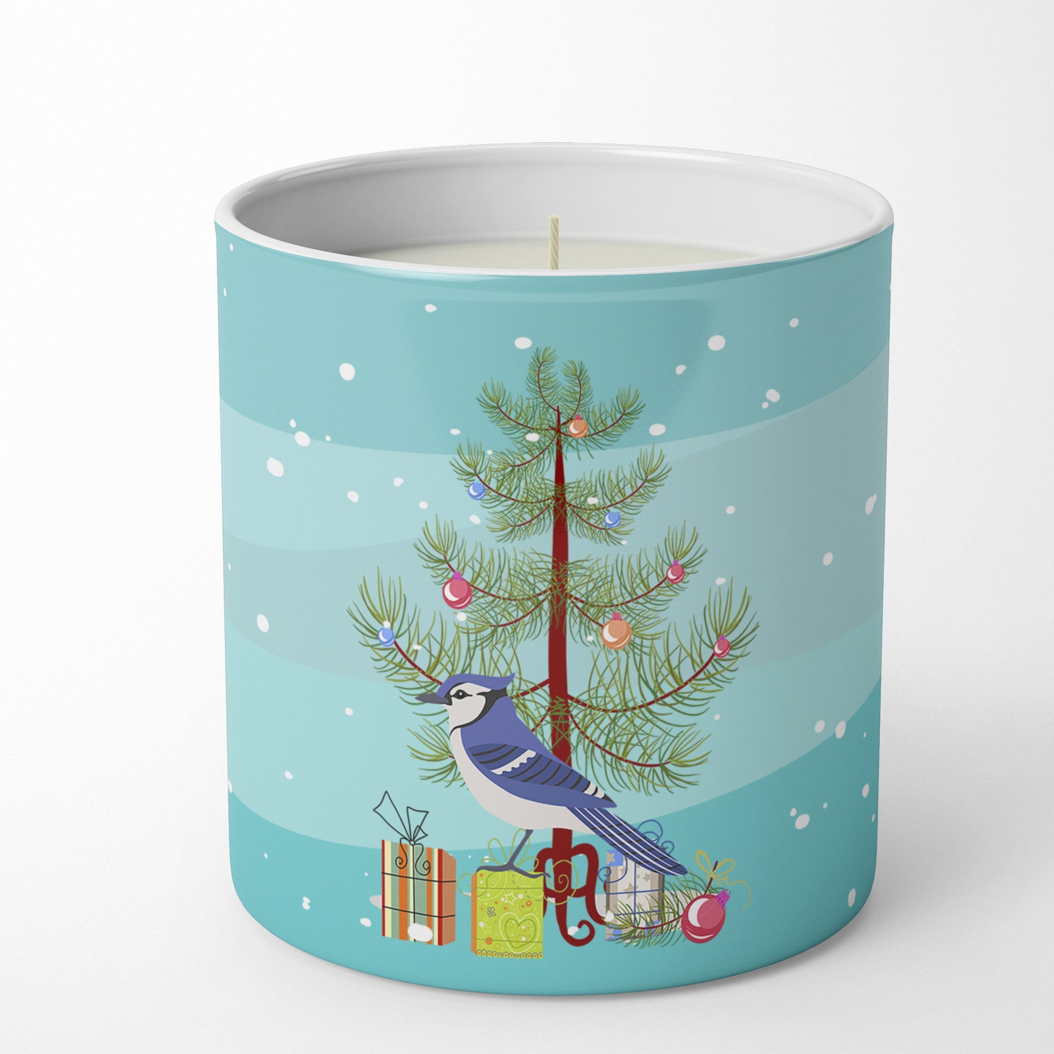 Jay Bird Merry Christmas Decorative Soy Candle Nature Soy Wax Essential Oil Home Decor Ideal for Bedroom Kitchen Bath Office Gift, 10 oz