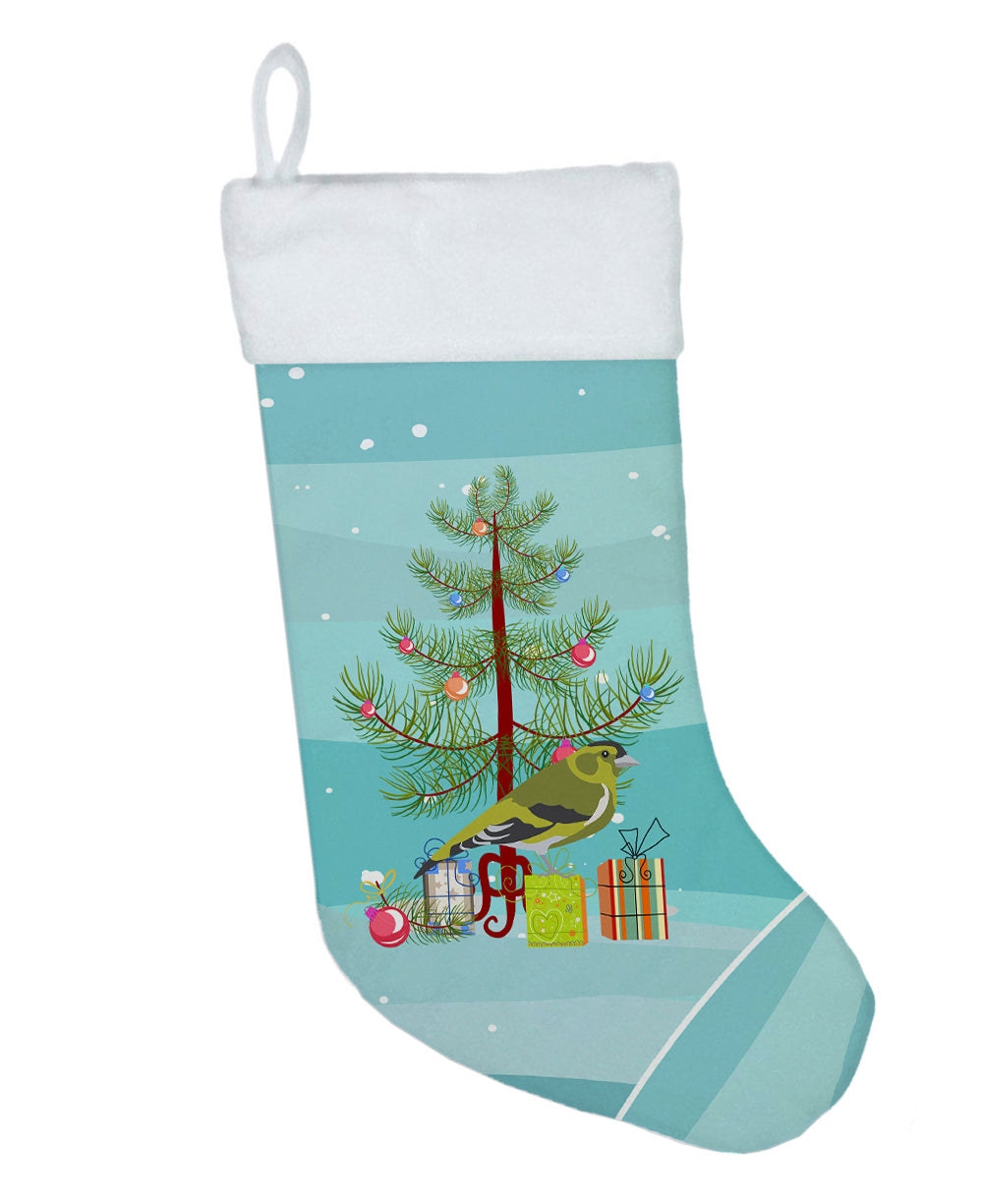 Siskin Merry Christmas Holiday Stocking Double-Sided Print, Polyester Suede,11x18, Made in USA