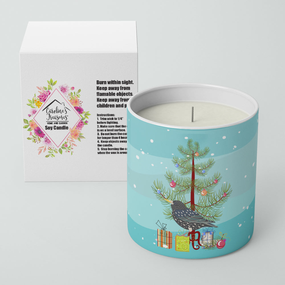 Starling Merry Christmas Decorative Soy Candle Nature Soy Wax Essential Oil Home Decor Ideal for Bedroom Kitchen Bath Office Gift, 10 oz