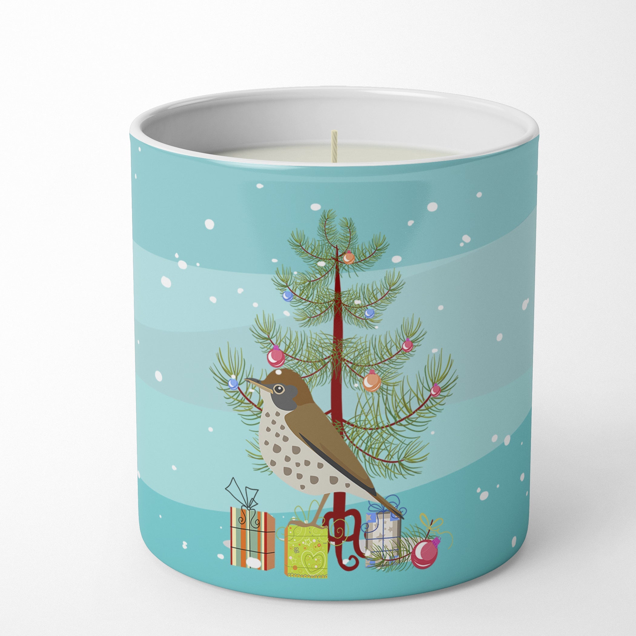 Thrush Merry Christmas Decorative Soy Candle Nature Soy Wax Essential Oil Home Decor Ideal for Bedroom Kitchen Bath Office Gift, 10 oz