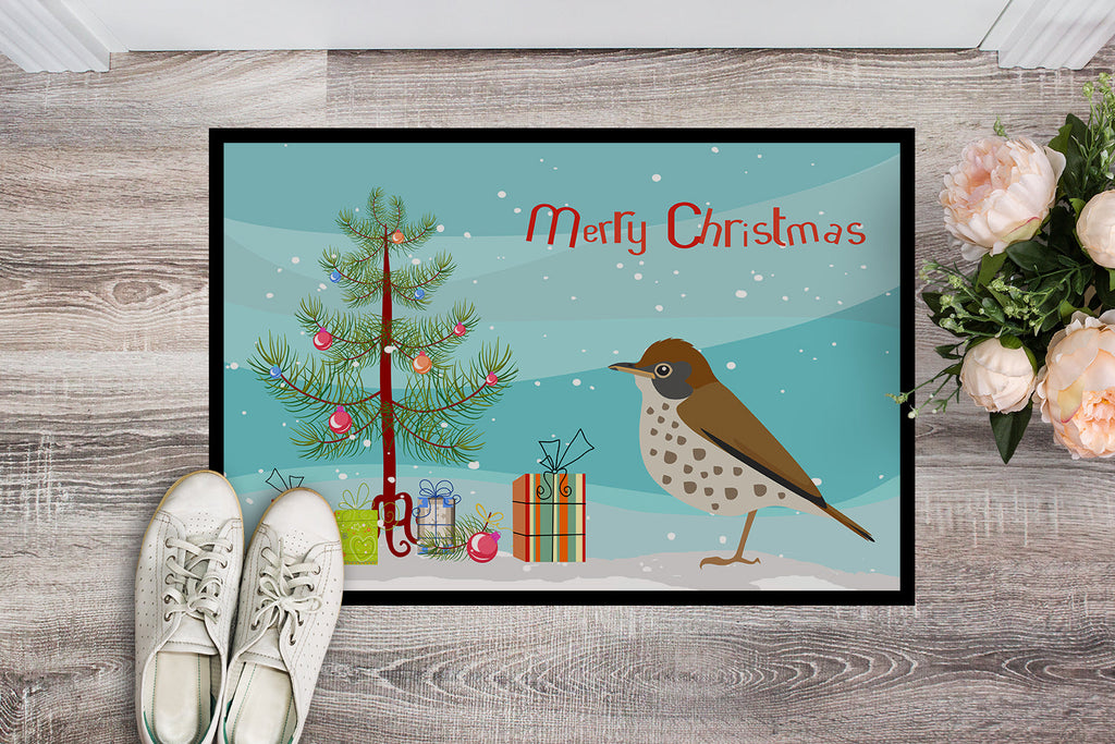 Thrush Merry Christmas Doormat Indoor Outdoor 24H X 36W Front Door Mat Rugs for Entryway, Non Slip Washable Low Pile,
