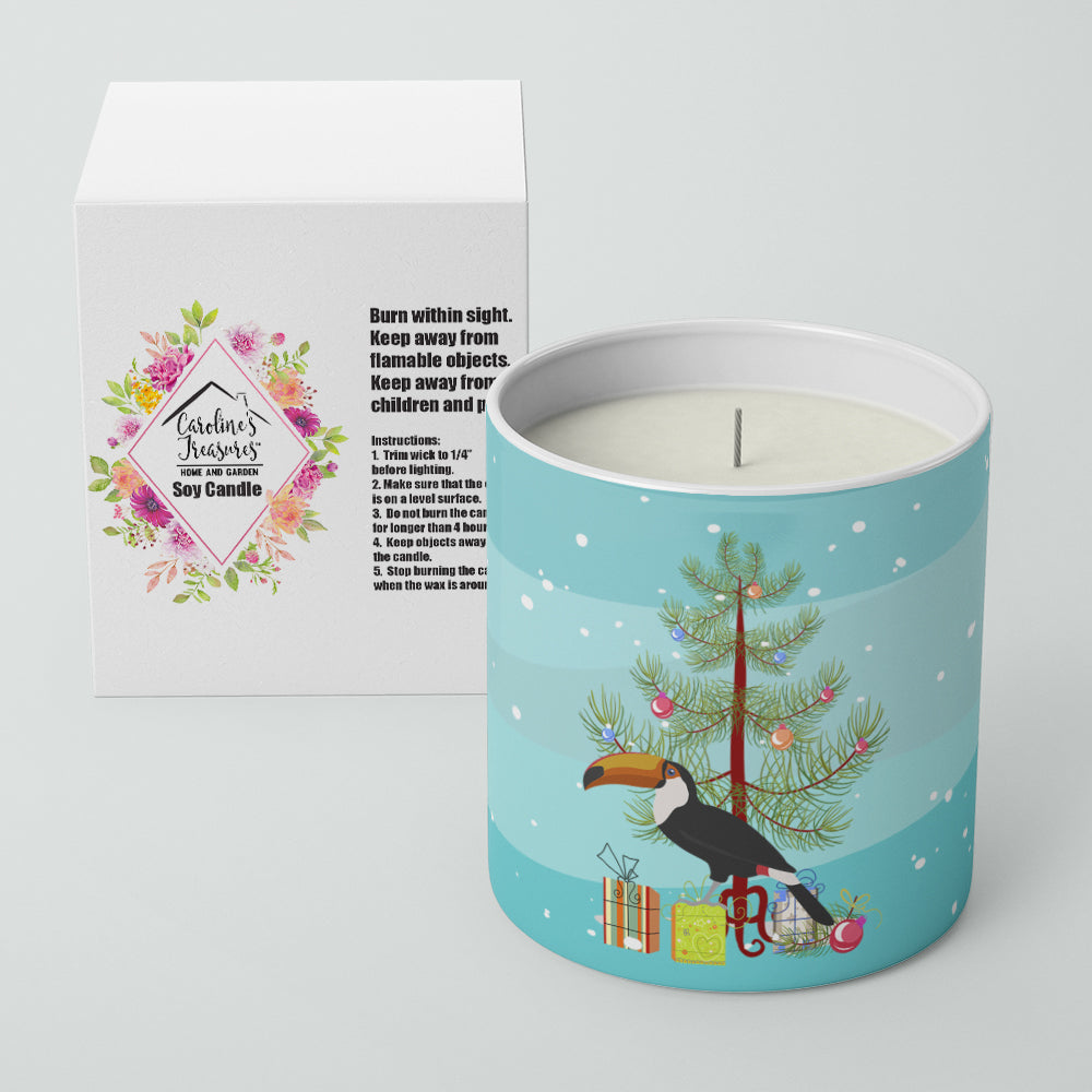 Toucan Merry Christmas Decorative Soy Candle Nature Soy Wax Essential Oil Home Decor Ideal for Bedroom Kitchen Bath Office Gift, 10 oz