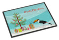 Toucan Merry Christmas Doormat Indoor Outdoor 24H X 36W Front Door Mat Rugs for Entryway, Non Slip Washable Low Pile,