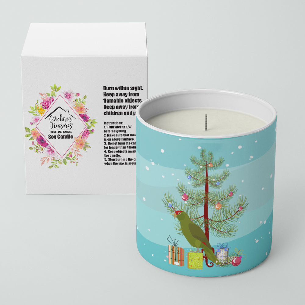 Amazon Parrot Merry Christmas Decorative Soy Candle Nature Soy Wax Essential Oil Home Decor Ideal for Bedroom Kitchen Bath Office Gift, 10 oz