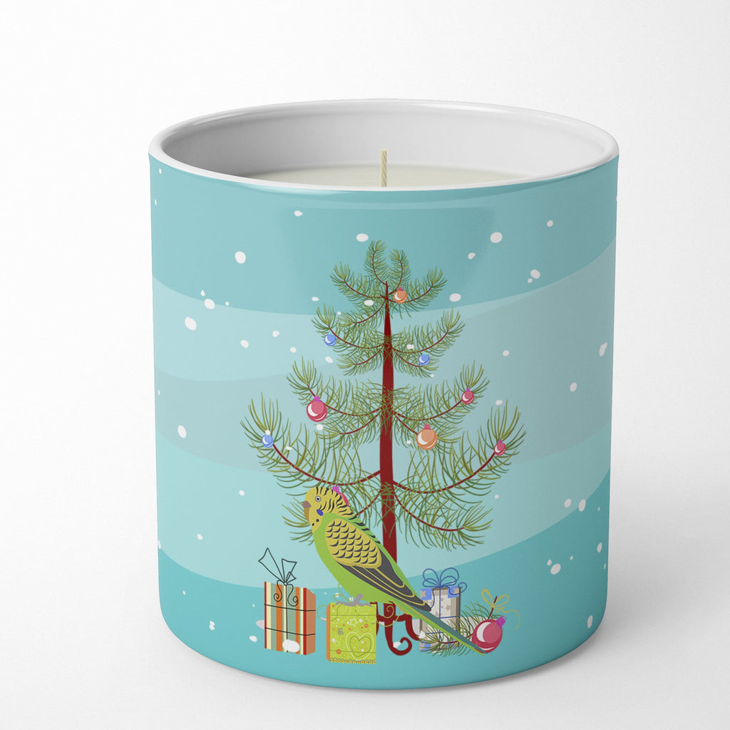 Budgerigar Merry Christmas Decorative Soy Candle Nature Soy Wax Essential Oil Home Decor Ideal for Bedroom Kitchen Bath Office Gift, 10 oz
