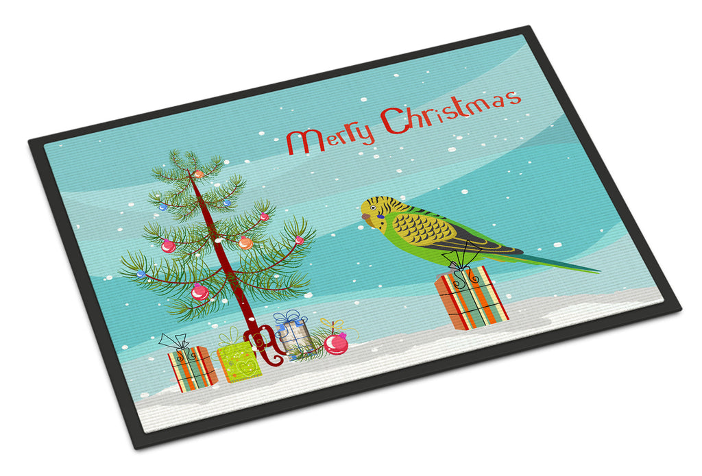 Budgerigar Merry Christmas Doormat Indoor Outdoor 18H X 27W Front Door Mat Rugs for Entryway, Non Slip Washable