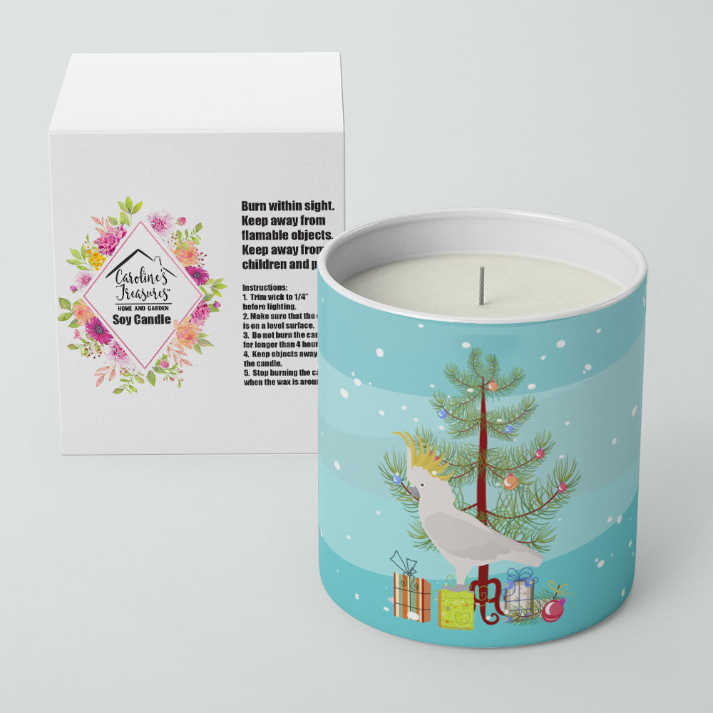 Cockatoo Merry Christmas Decorative Soy Candle Nature Soy Wax Essential Oil Home Decor Ideal for Bedroom Kitchen Bath Office Gift, 10 oz