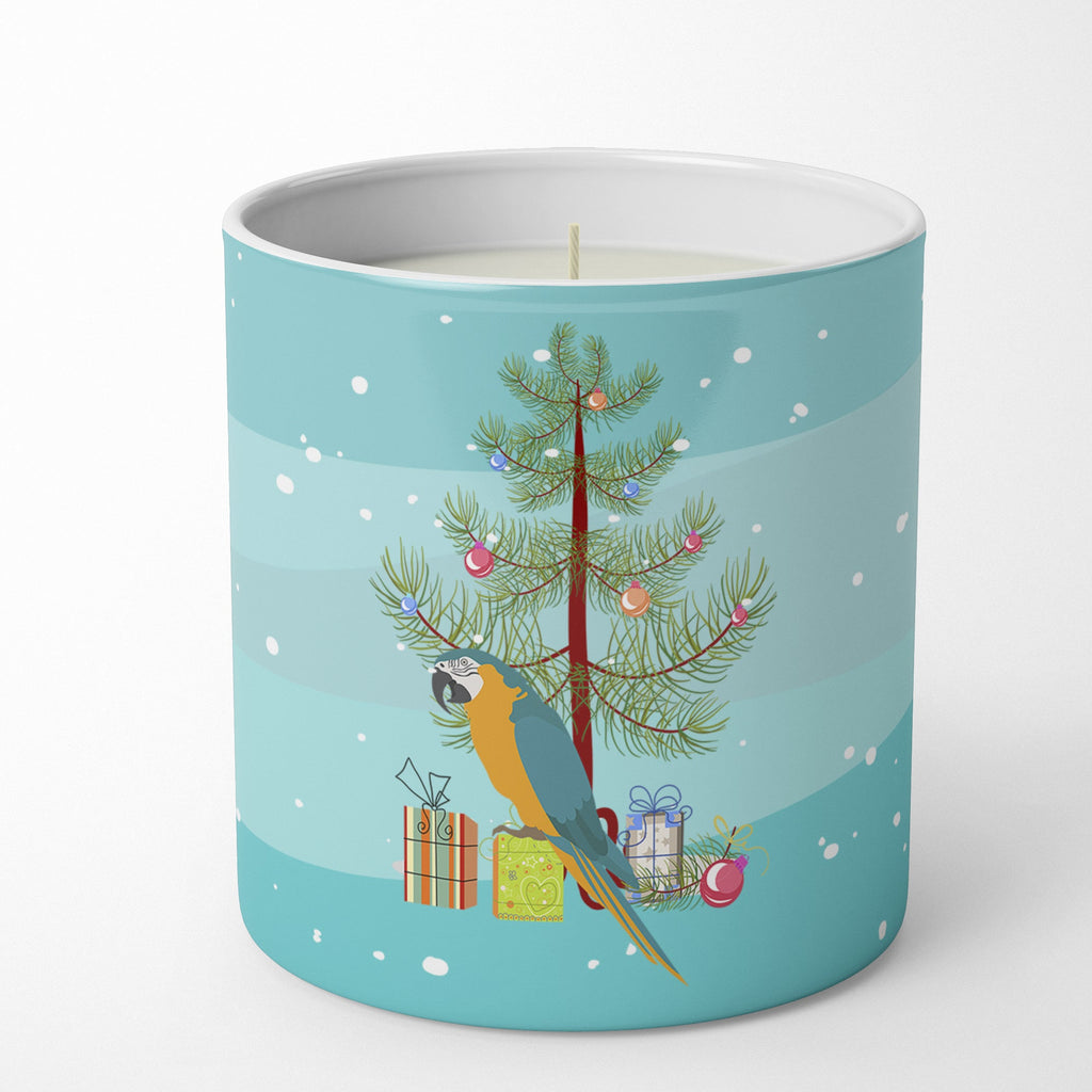 Macaw Merry Christmas Decorative Soy Candle Nature Soy Wax Essential Oil Home Decor Ideal for Bedroom Kitchen Bath Office Gift, 10 oz