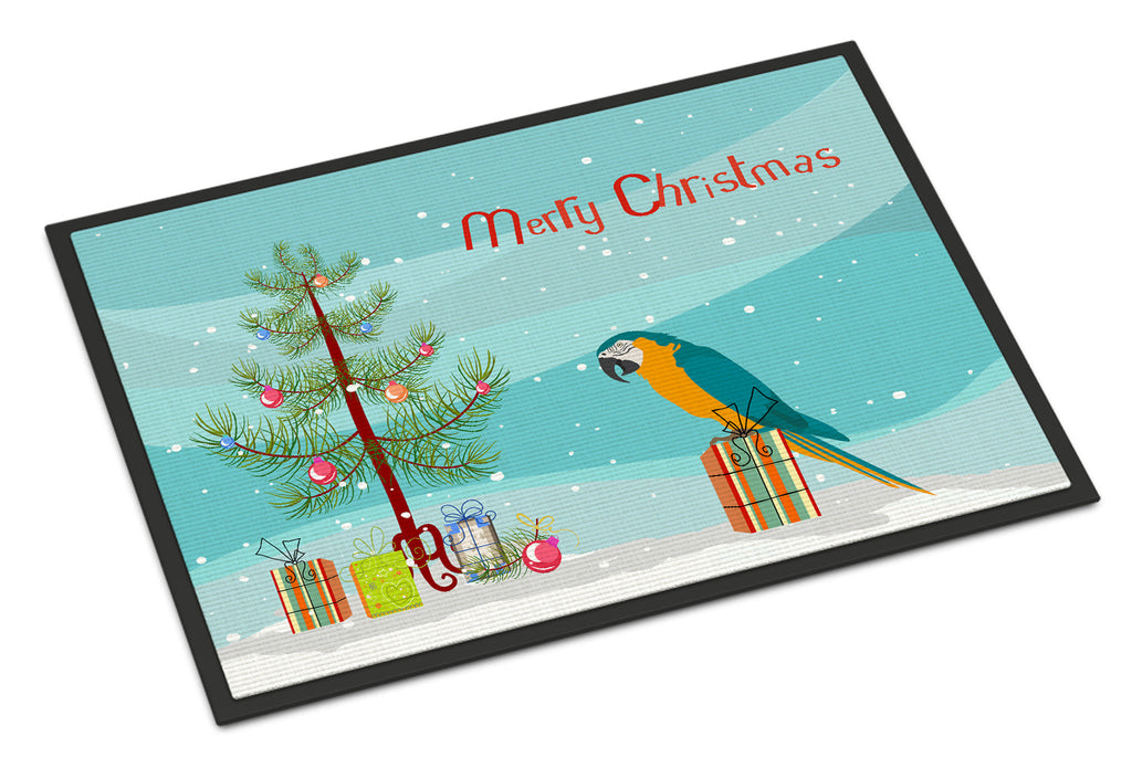 Macaw Merry Christmas Doormat Indoor Outdoor 24H X 36W Front Door Mat Rugs for Entryway, Non Slip Washable Low Pile,