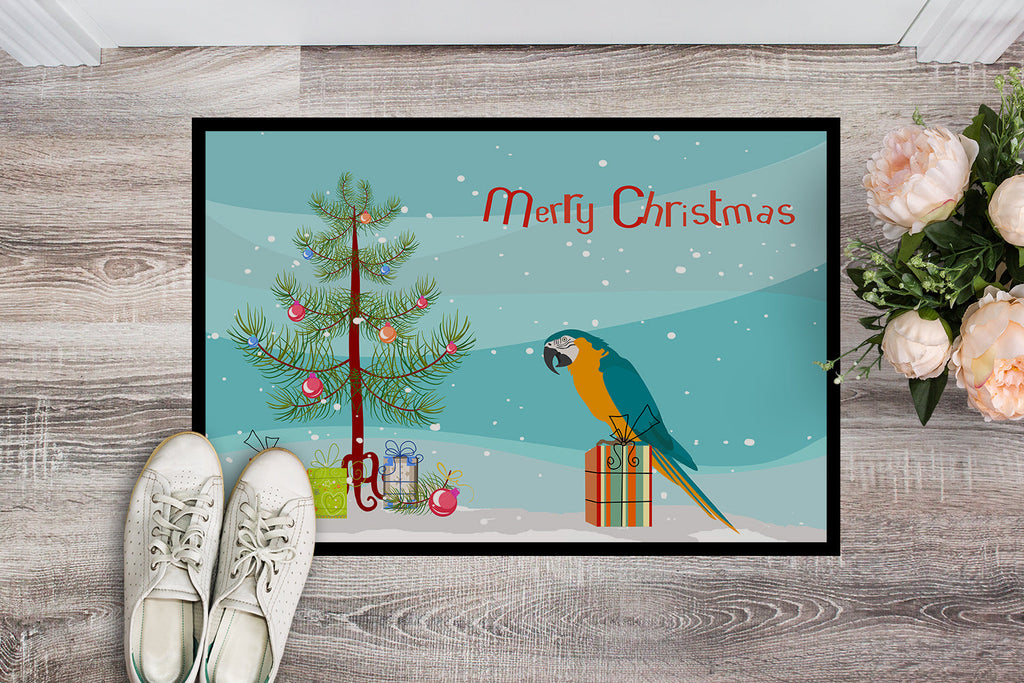 Macaw Merry Christmas Doormat Indoor Outdoor 18H X 27W Front Door Mat Rugs for Entryway, Non Slip Washable