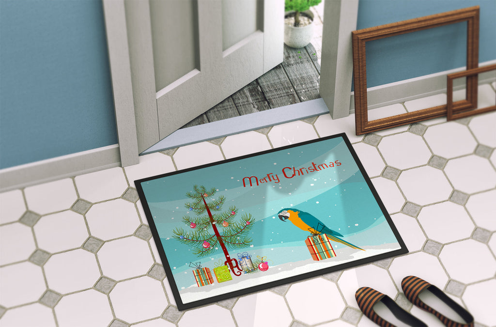 Macaw Merry Christmas Doormat Indoor Outdoor 18H X 27W Front Door Mat Rugs for Entryway, Non Slip Washable
