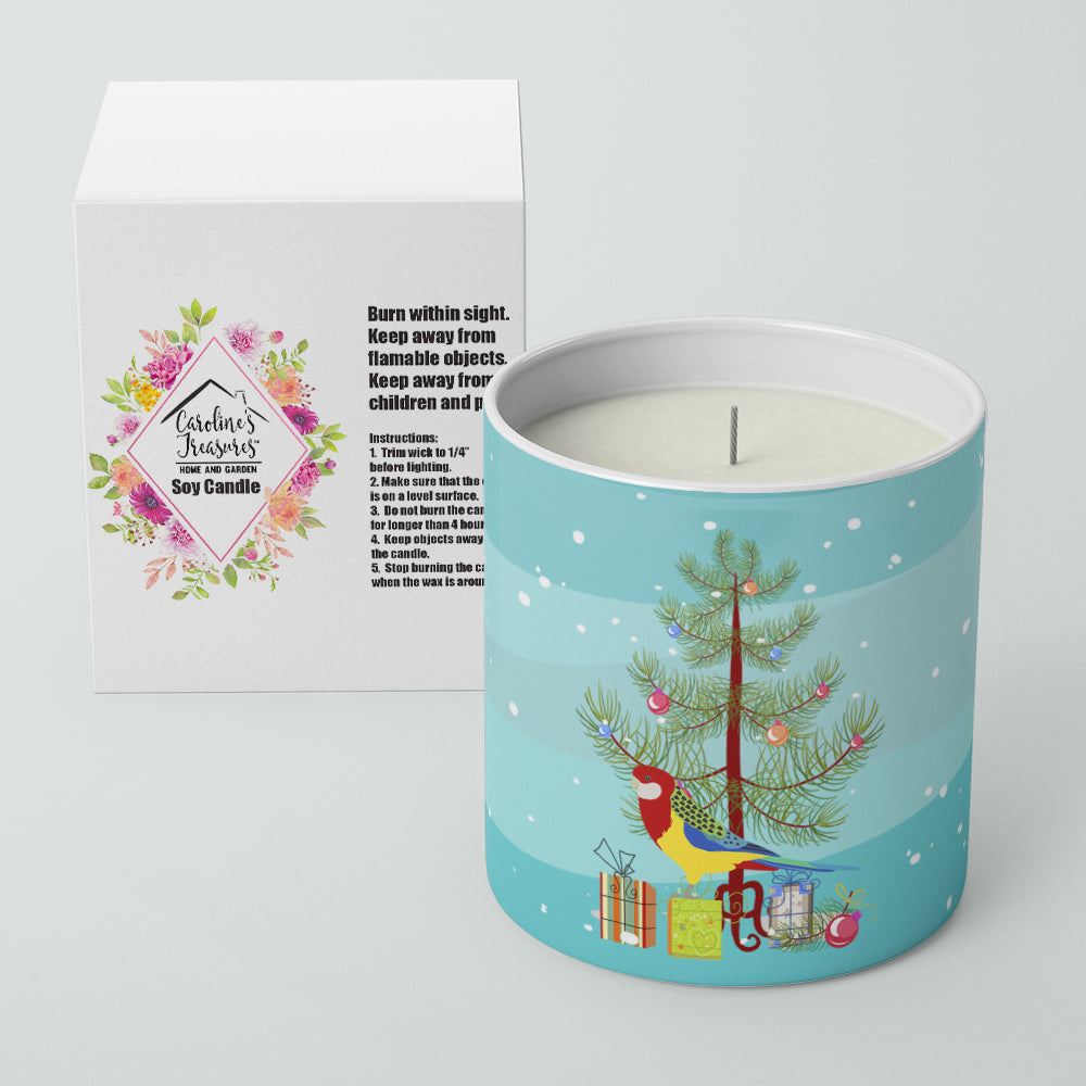 Rosella Merry Christmas Decorative Soy Candle Nature Soy Wax Essential Oil Home Decor Ideal for Bedroom Kitchen Bath Office Gift, 10 oz