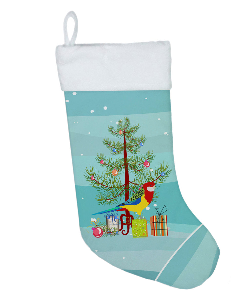Rosella Merry Christmas Holiday Stocking Double-Sided Print, Polyester Suede,11x18, Made in USA