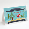 Veil Tail Betta Merry Christmas Greeting Cards Pack of 8 Blank Cards with Envelopes Whimsical A7 Size 5x7