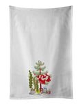 Veil Tail Betta Merry Christmas Kitchen Towel Set of 2 White Dish Towels Decorative Bathroom Hand towel for Hand, Face, Hair, Yoga, Tea, Dishcloth, 19 X 28", White
