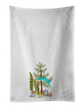 Sword Tail Guppy Merry Christmas Kitchen Towel Set of 2 White Dish Towels Decorative Bathroom Hand towel for Hand, Face, Hair, Yoga, Tea, Dishcloth, 19 X 28", White