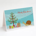 Garden Snail Merry Christmas Greeting Cards Pack of 8 Blank Cards with Envelopes Whimsical A7 Size 5x7