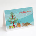 Pond Slider Turtle Merry Christmas Greeting Cards Pack of 8 Blank Cards with Envelopes Whimsical A7 Size 5x7