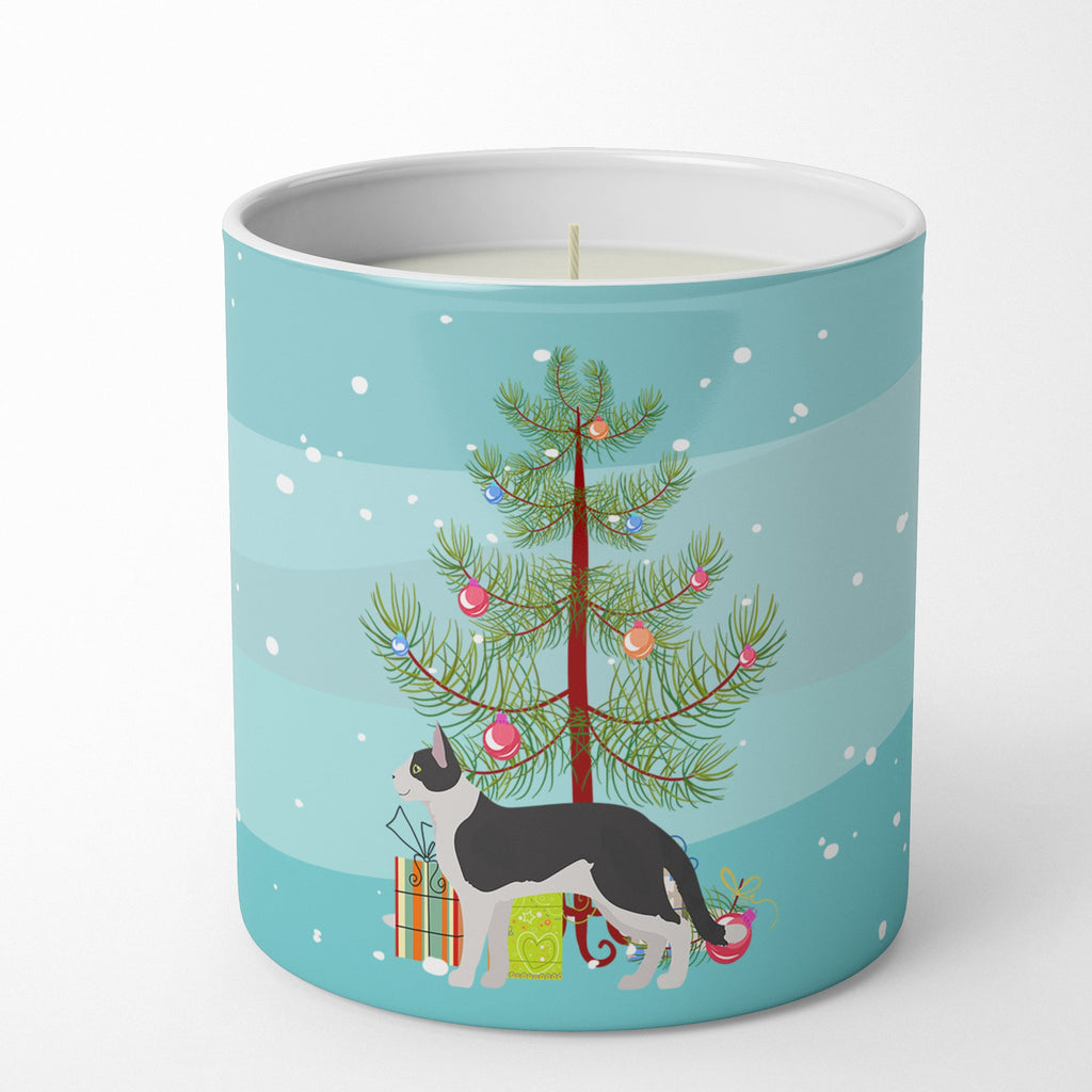 Bicolour Aegean Cat Christmas Decorative Soy Candle Nature Soy Wax Essential Oil Home Decor Ideal for Bedroom Kitchen Bath Office Gift, 10 oz