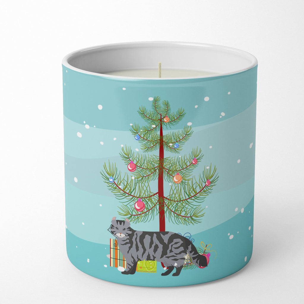 American Curl Cat Christmas Decorative Soy Candle Nature Soy Wax Essential Oil Home Decor Ideal for Bedroom Kitchen Bath Office Gift, 10 oz