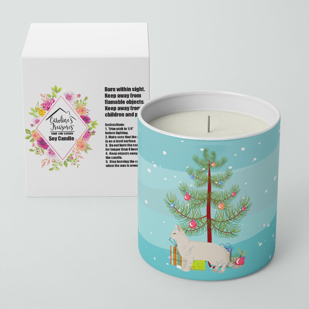 American Shorthair Cat Christmas Decorative Soy Candle Nature Soy Wax Essential Oil Home Decor Ideal for Bedroom Kitchen Bath Office Gift, 10 oz