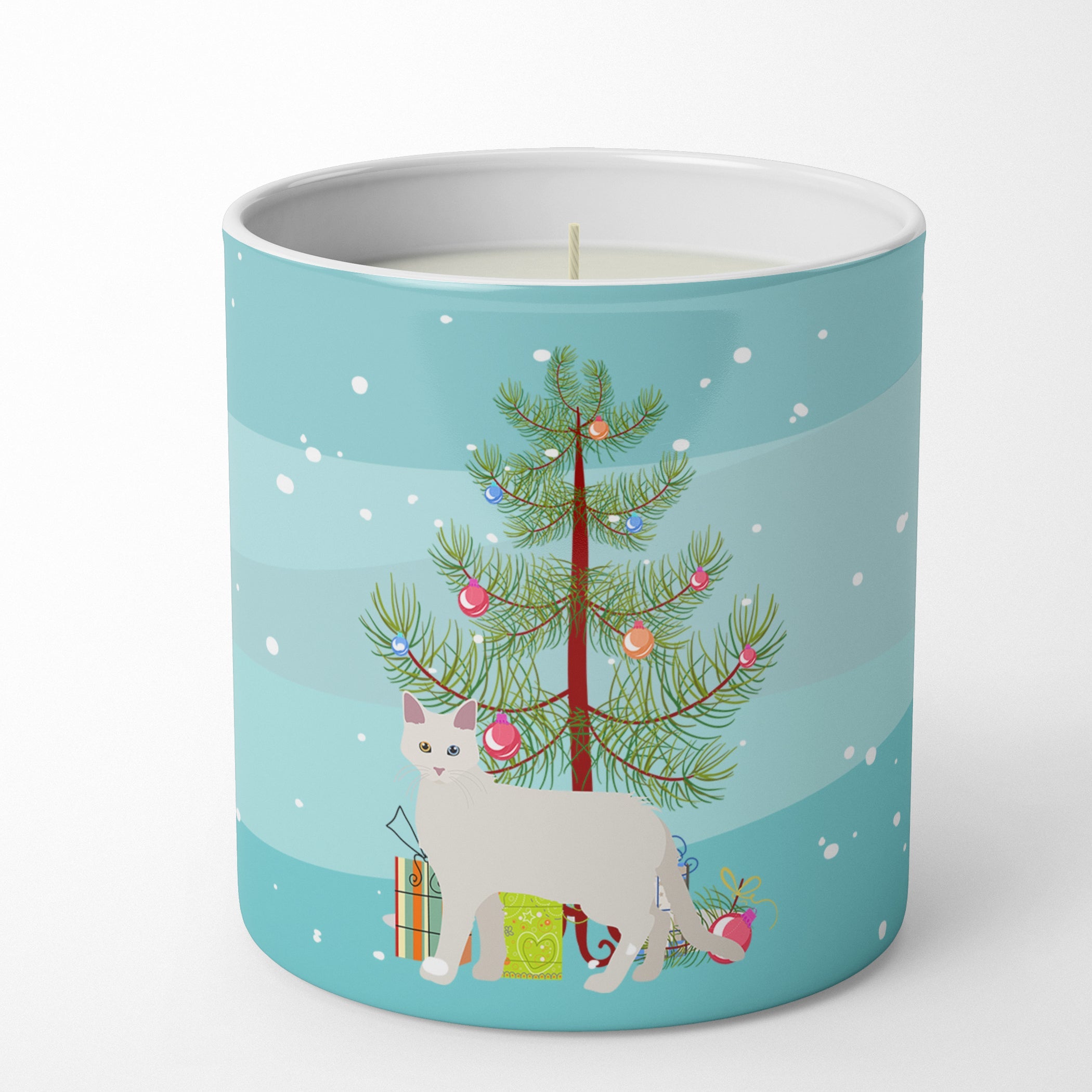 Aphrodite Giant Cat Christmas Decorative Soy Candle Nature Soy Wax Essential Oil Home Decor Ideal for Bedroom Kitchen Bath Office Gift, 10 oz