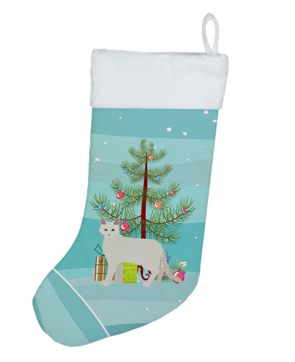 Aphrodite Giant Cat Christmas Holiday Stocking Double-Sided Print, Polyester Suede,11x18, Made in USA