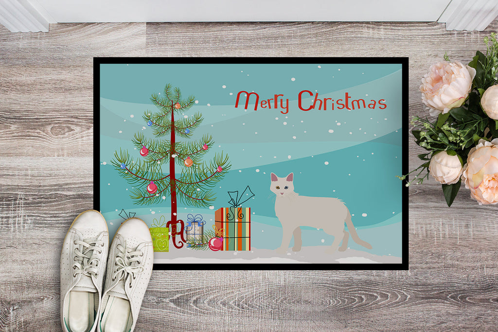 Aphrodite Giant Cat Christmas Doormat Indoor Outdoor 18H X 27W Front Door Mat Rugs for Entryway, Non Slip Washable