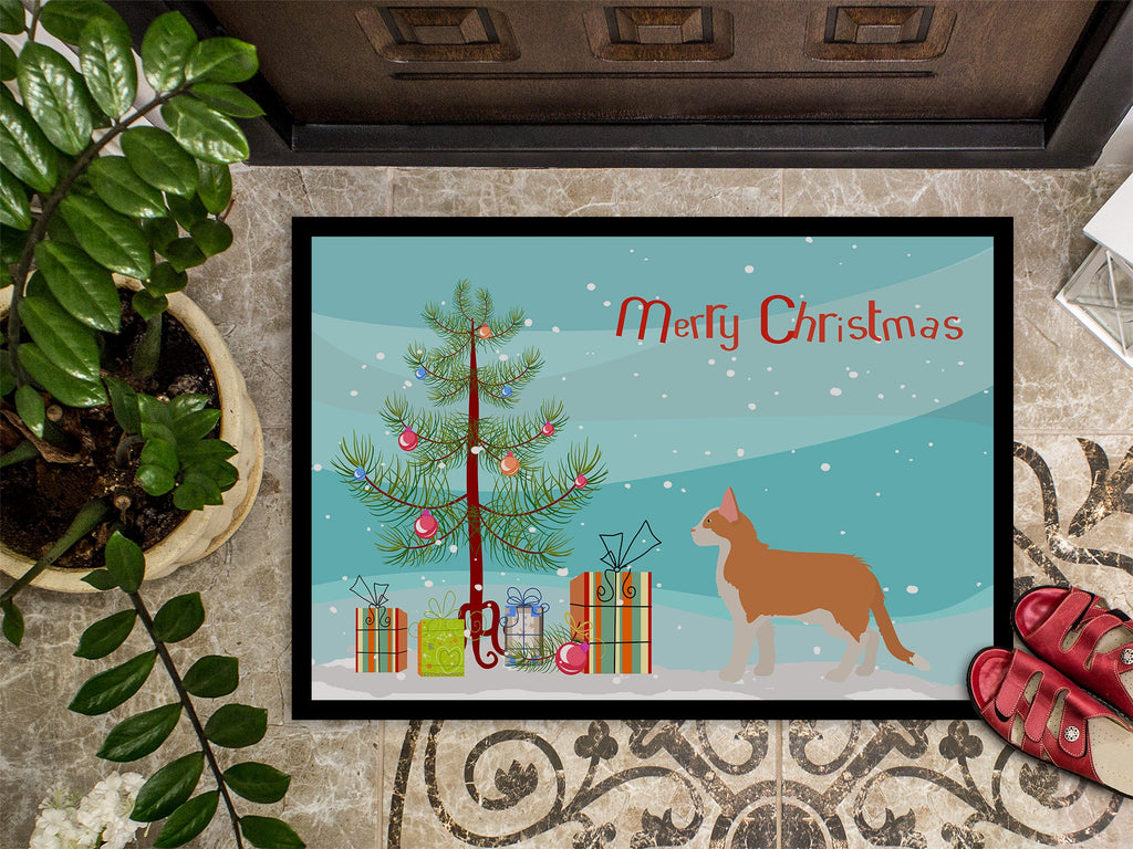 Aphrodite Giant Cat Christmas Doormat Indoor Outdoor 18H X 27W Front Door Mat Rugs for Entryway, Non Slip Washable