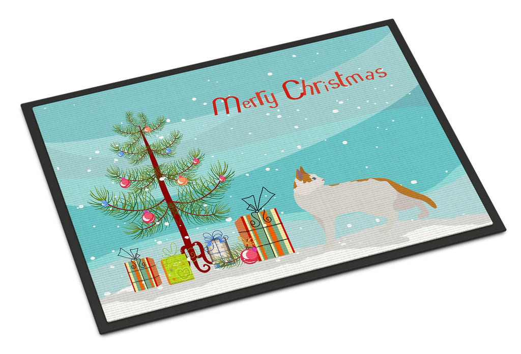 Arabian Mau Cat Christmas Doormat Indoor Outdoor 24H X 36W Front Door Mat Rugs for Entryway, Non Slip Washable Low Pile,