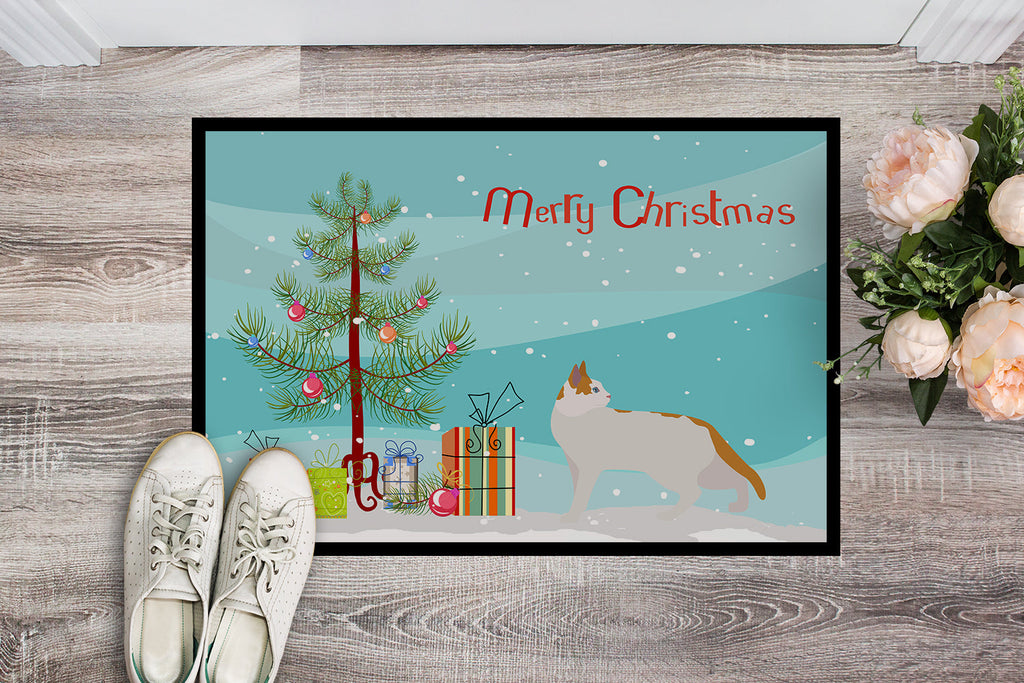 Arabian Mau Cat Christmas Doormat Indoor Outdoor 24H X 36W Front Door Mat Rugs for Entryway, Non Slip Washable Low Pile,