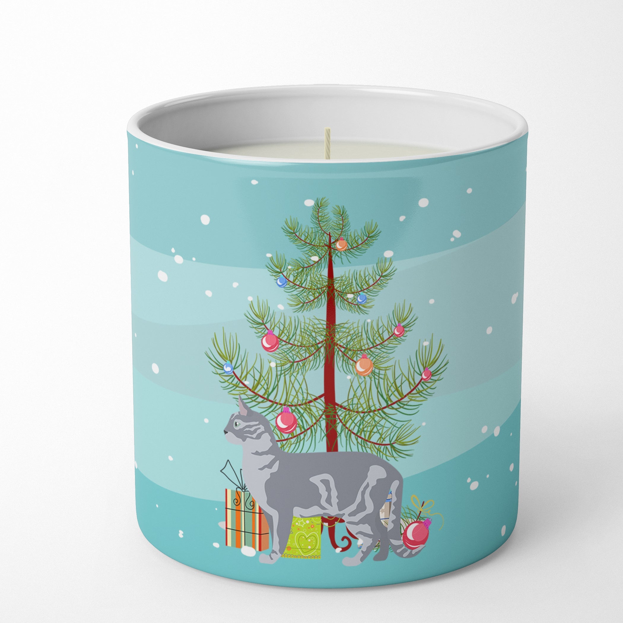 Australian Mist Cat Christmas Decorative Soy Candle Nature Soy Wax Essential Oil Home Decor Ideal for Bedroom Kitchen Bath Office Gift, 10 oz