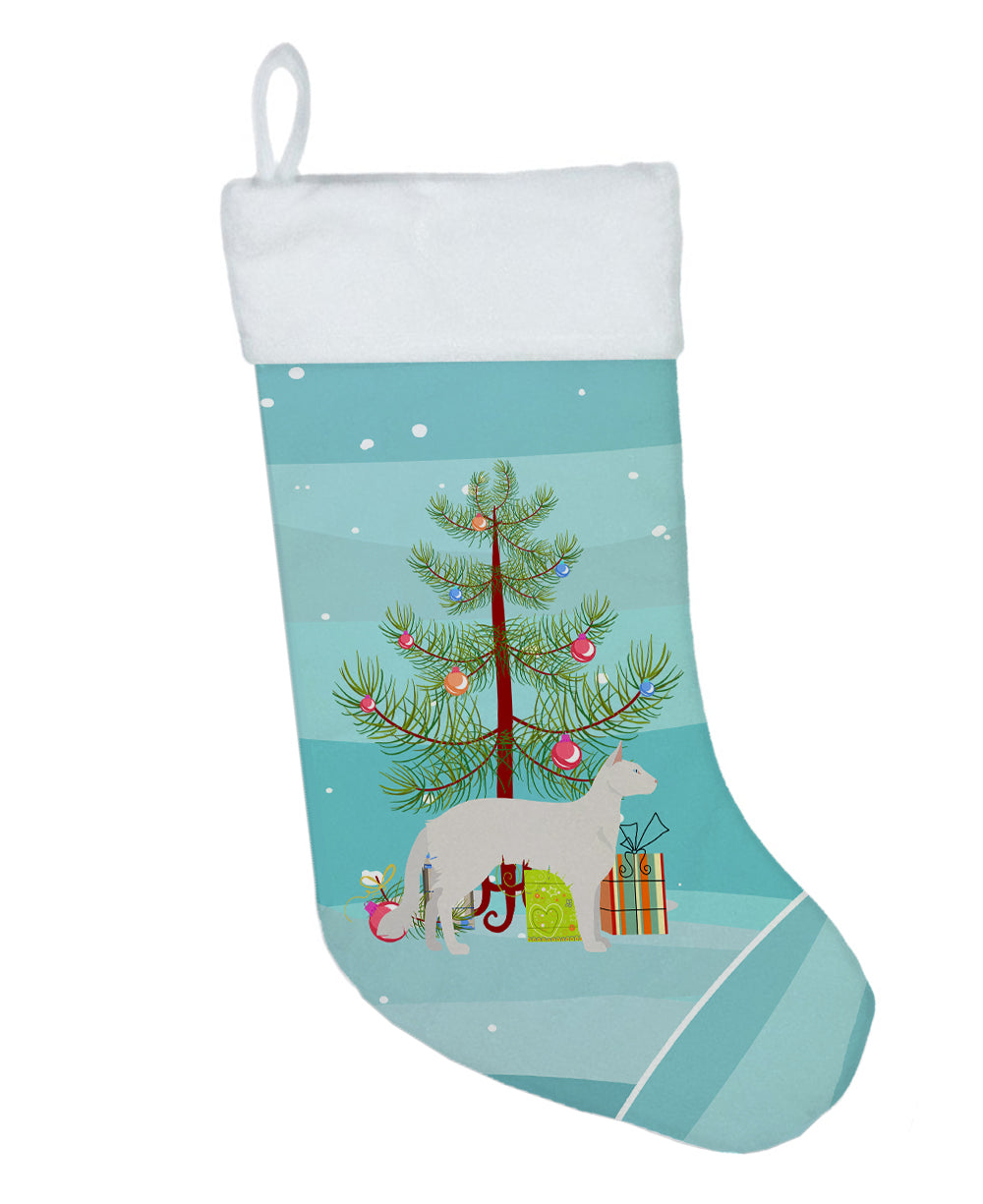 Balinese Cat Christmas Holiday Stocking Double-Sided Print, Polyester Suede,11x18, Made in USA
