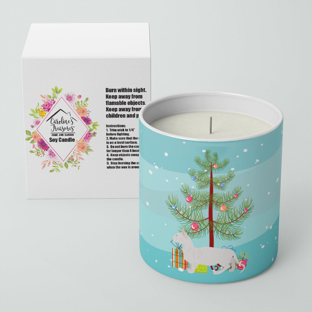 Bambino Cat Christmas Decorative Soy Candle Nature Soy Wax Essential Oil Home Decor Ideal for Bedroom Kitchen Bath Office Gift, 10 oz