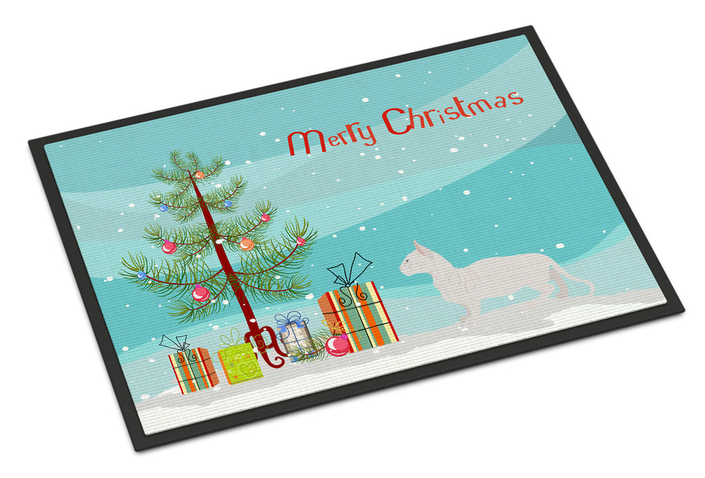 Bambino Cat Christmas Doormat Indoor Outdoor 24H X 36W Front Door Mat Rugs for Entryway, Non Slip Washable Low Pile,
