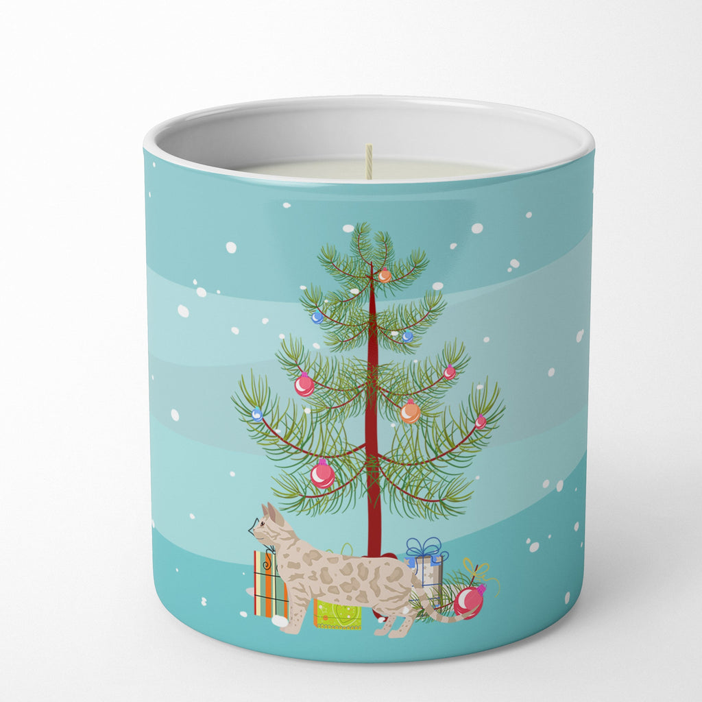Bengal Cat Christmas Decorative Soy Candle Nature Soy Wax Essential Oil Home Decor Ideal for Bedroom Kitchen Bath Office Gift, 10 oz