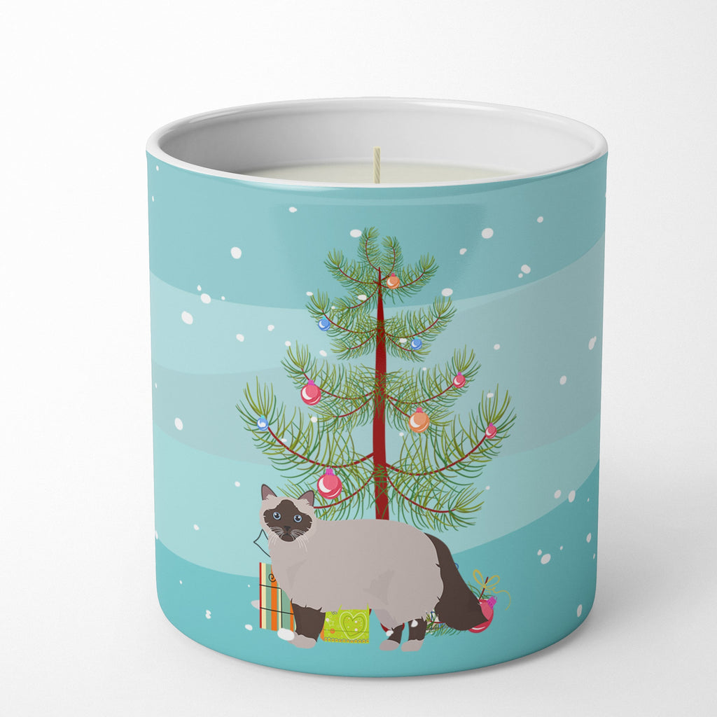 Birman Cat Christmas Decorative Soy Candle Nature Soy Wax Essential Oil Home Decor Ideal for Bedroom Kitchen Bath Office Gift, 10 oz