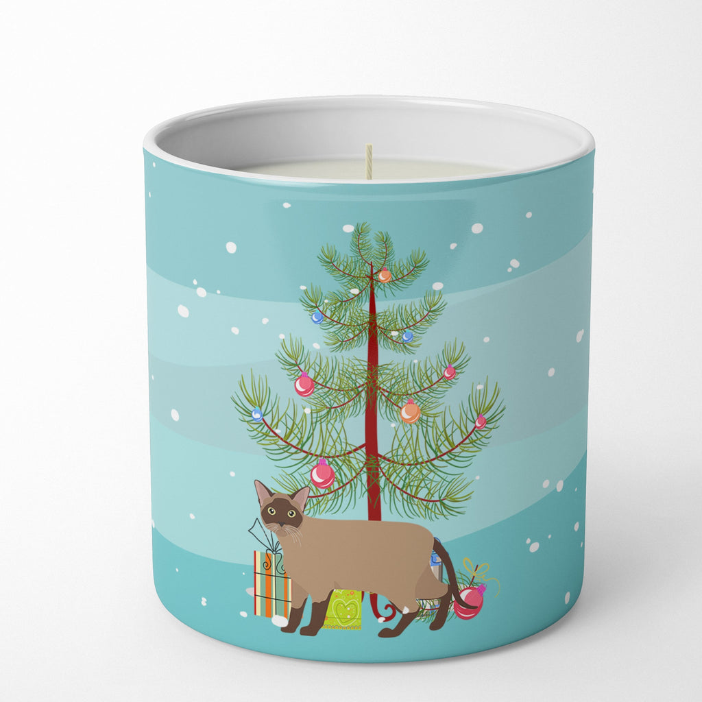 Burmese Cat Christmas Decorative Soy Candle Nature Soy Wax Essential Oil Home Decor Ideal for Bedroom Kitchen Bath Office Gift, 10 oz