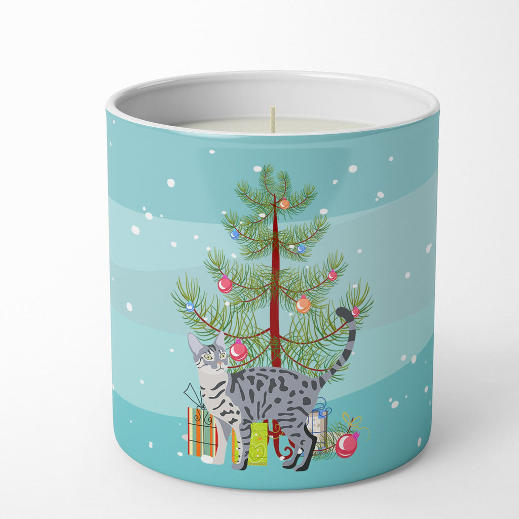 California Spangled Cat Christmas Decorative Soy Candle Nature Soy Wax Essential Oil Home Decor Ideal for Bedroom Kitchen Bath Office Gift, 10 oz