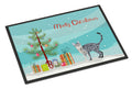 California Spangled Cat Christmas Doormat Indoor Outdoor 18H X 27W Front Door Mat Rugs for Entryway, Non Slip Washable