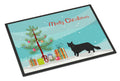 Black Chantilly Tiffany Cat Christmas Doormat Indoor Outdoor 18H X 27W Front Door Mat Rugs for Entryway, Non Slip Washable