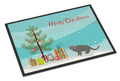 Chartreux Cat Christmas Doormat Indoor Outdoor 18H X 27W Front Door Mat Rugs for Entryway, Non Slip Washable